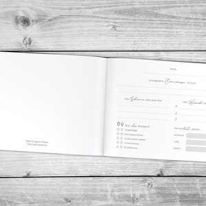 Gästebuch Hochzeit Deluxe PERSONALISIERT edel Gold Roségold Silber Kupfer beige mit Fragen oder weißen Seiten A4 Bild 5