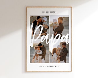 Vatertag Papa Geschenk Vatertagsgeschenk personalisiert, Geschenke für Männer Geschenkideen Mann Ehemann Vater Bild Poster