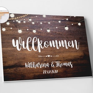 Wedding Welcome Sign Vintage Wooden Welcome image 2