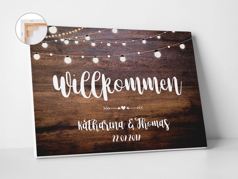 Wedding Welcome Sign Vintage Wooden Welcome image 2