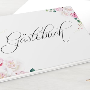 Libro degli ospiti per matrimonio con e senza domande pagine bianche libro fotografico vuoto elegante romantico Vintage Wild Rose
