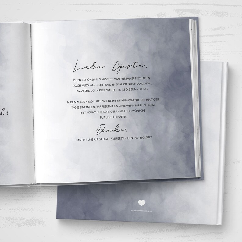 Gästebuch Hochzeit Personalisiert mit Fragen weiße Seiten Etsy