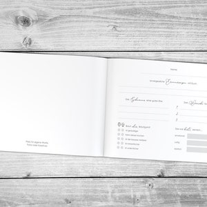 Gästebuch Hochzeit Deluxe PURE WHITE PERSONALISIERT weiss Gold Veredelung mit und ohne Fragen A4 Hardcover edel schick clean Bild 5