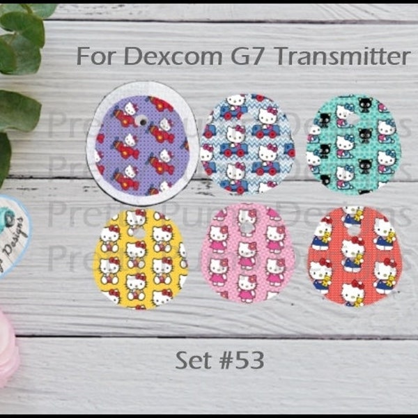 Dexcom G7 Transmitter Sticker, Set of 6 , Pretty Kitty, Kitty