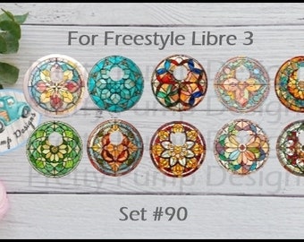 Freestyle Libre 3 stickers, Stained Glass