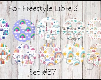 Freestyle Libre 3 stickers, Rainbows, Flowers, Floral