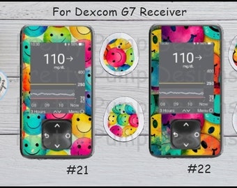 Dexcom G7 Receiver Stickers, Smiley Face, Happy Face, Happy