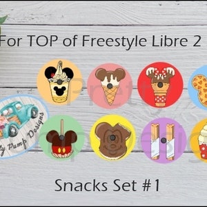 Stickers capteurs Freestyle Libre 1 et 2, lot de 8, Mouse House Snacks, Mouse Snacks, Snacks