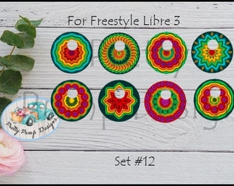 Freestyle Libre 3 stickers, Mandalas