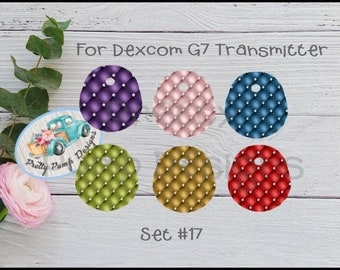 Dexcom G7 Transmitter Sticker, Set of 6 , Diamond Tufted