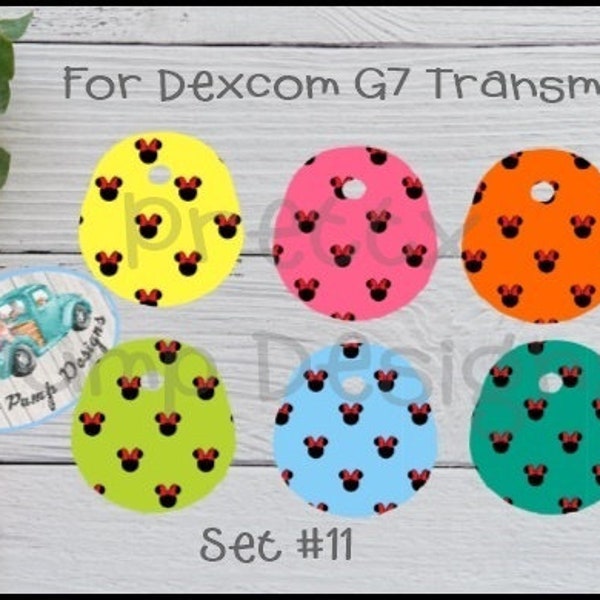 Dexcom G7 Transmitter Sticker, Set of 6 , M. Mouse, Minnie, Mickey