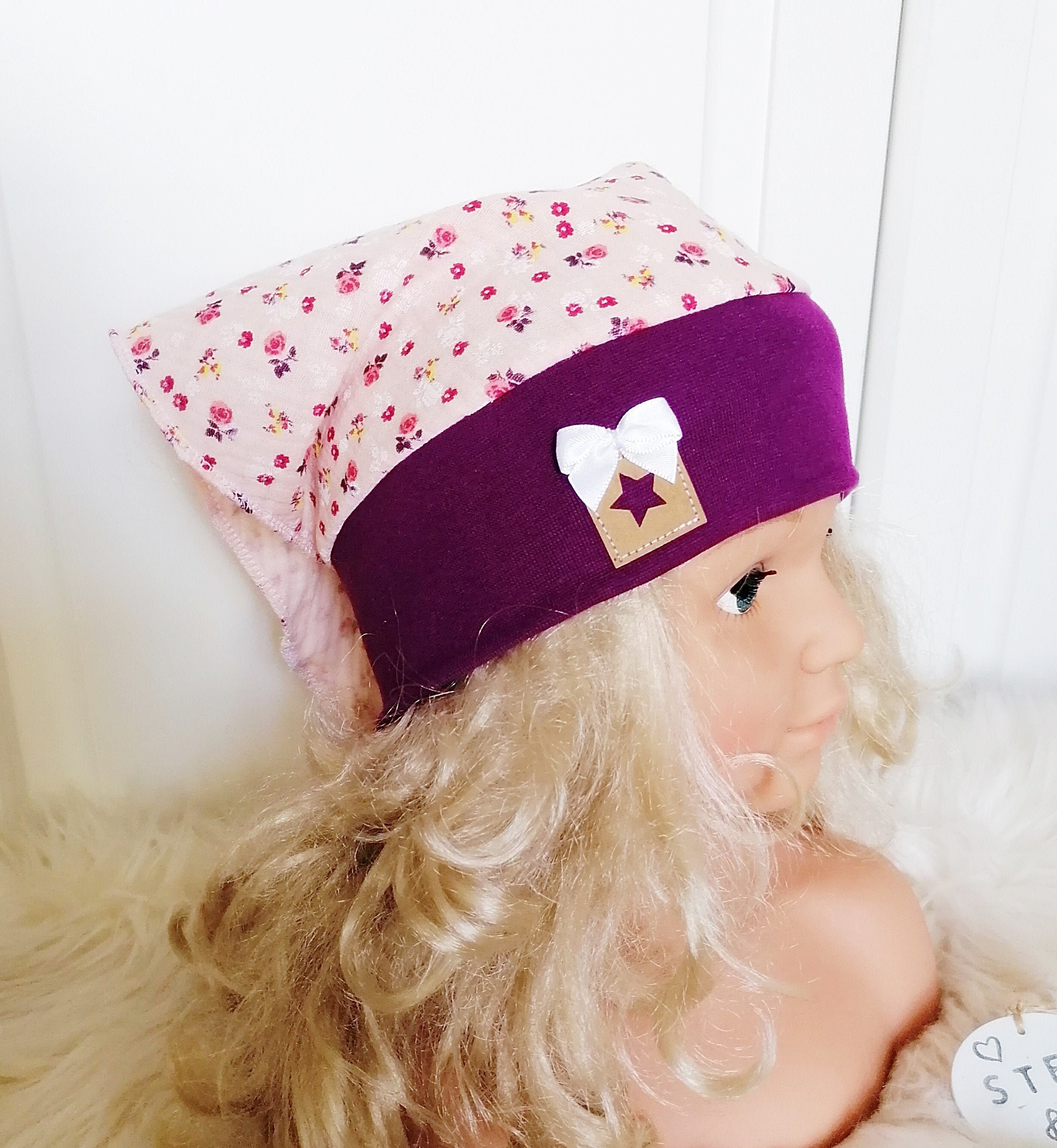 Head Scarf for Girls Apricot With Flowers Head Scarf Muslin Etsy UK