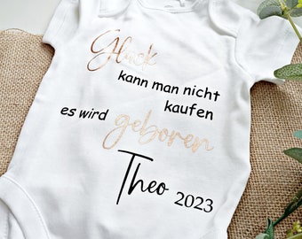 Babybody kurzarm personalisiert, Babybody personalisiert mit Spruch, Body zur Geburt, Baumwollbody, Babygeschenk, Geburtsgeschenk