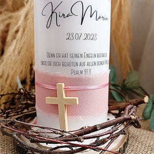 Baptismal candle with rainbow my baptism, baptismal candle rainbow with name and baptismal motto, baptismal candle godparent gift guest candle image 6