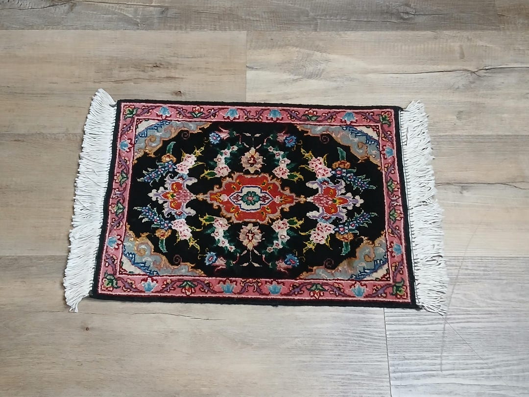 Vintage Salesman Sample Miniature Handknotted Persian Rug OOAK 19