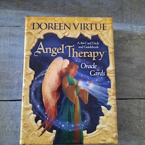 Cartes Oracle Angel Therapy - Doreen Virtue - Jeu de 44 cartes et guide - Comme neuf - RARE OOP 2008