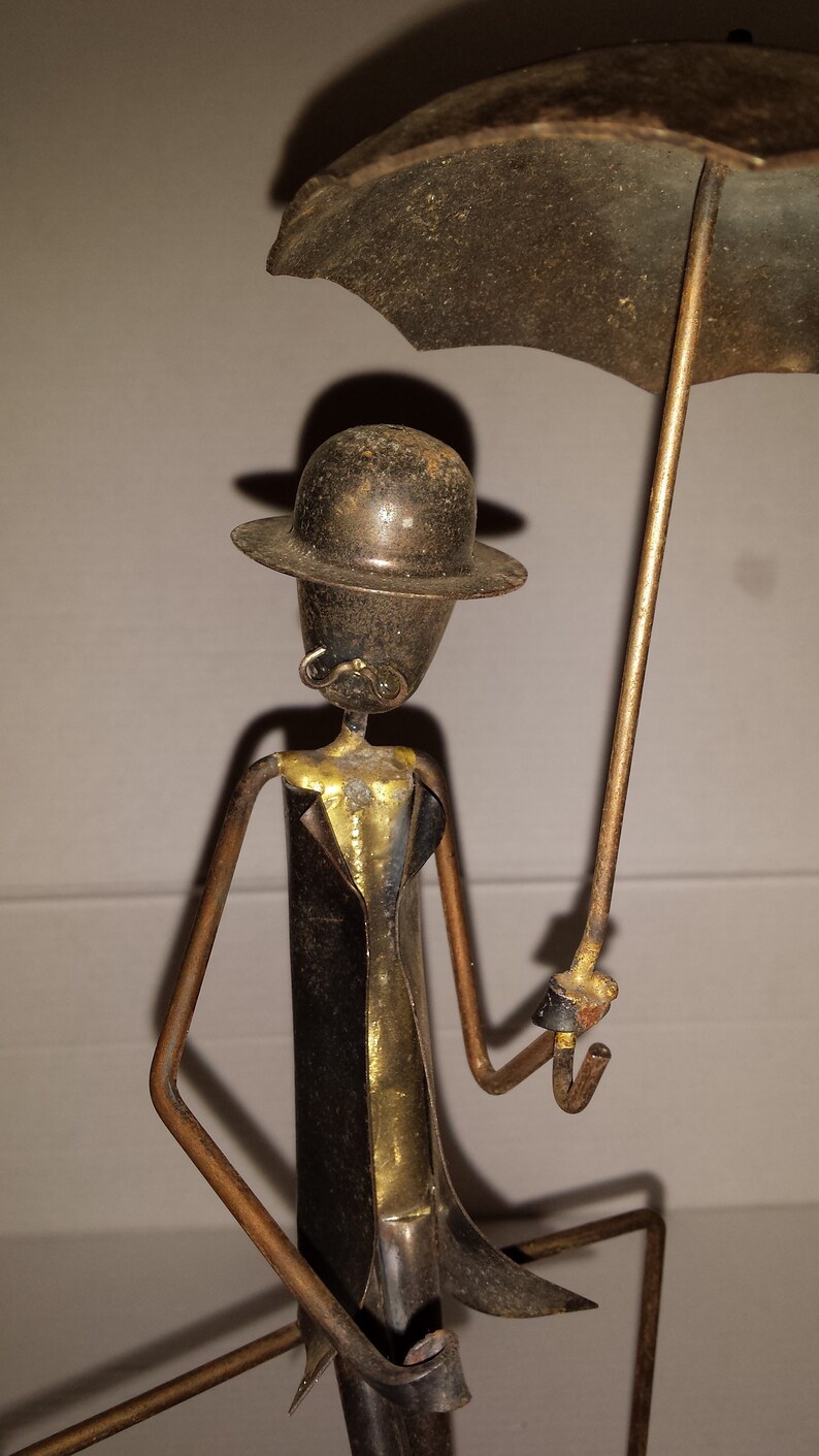 Mid Century Modern Metal Figurine Art Sculptures by Jarnuszkiewicz et Michel
