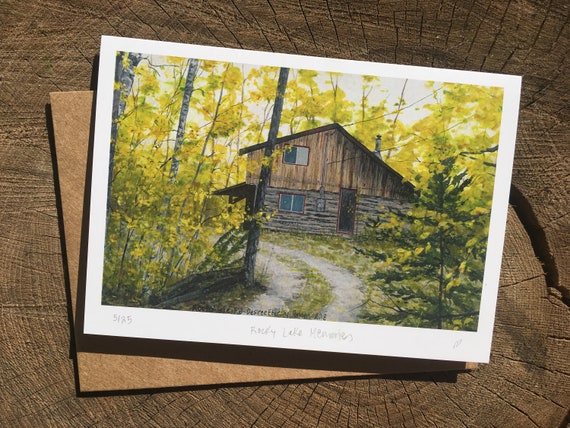 Rocky Lake Memories Rocky Lake Manitoba Blank Watercolour Etsy