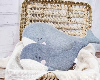Organic cuddly toy "Wal Waalldo" small for babies and children in grey