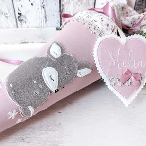 Sac frère ou sœur bio "Kitzliebe" vieux rose/fleuri
