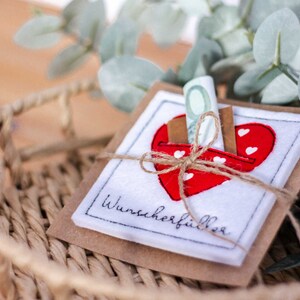 Wensvervuller met hart | Geld cadeau | Voucherkaart | Verpakking voor geldcadeau