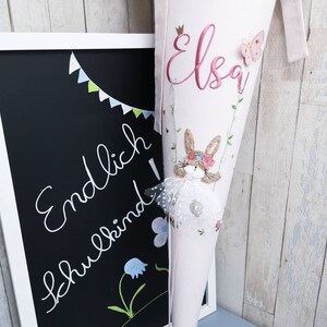 Cornet d'école / cornet de sucre bio « Bunny Princess on Swing »