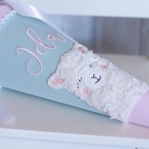 Sac fraternel bio « Lama » rose/vert clair
