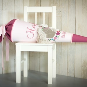 Cornet d'école / cornet de sucre bio « Boho-Lulu » pour la rentrée scolaire avec un nom