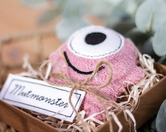 Pink Courage Monster - Courage Monster - Little Monster - Little Courage Booster - Little Monster - Little Monster - Gift made of organic cotton