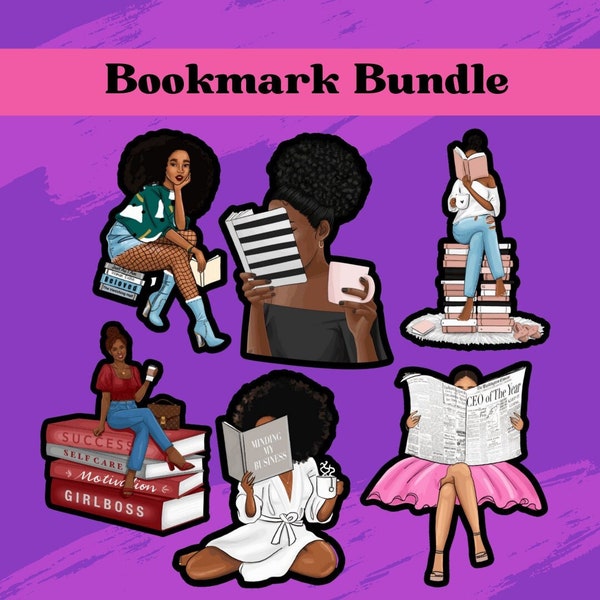 Black Girl Bookmark Bundle | Well Read Black Girl | Bookish Gifts | Melanin Gifts | Gifts for Her | Black Owned | Educated Black Woman
