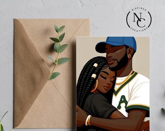 Black Love Greeting Card| Anniversary Card | Valentine's Day Card| Cards for Black Women | Ethnic Greeting Cards