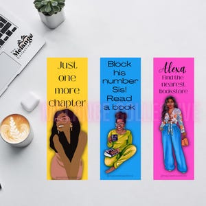 Reading Humor Version II Bookmarks | Bookmarks for Black Women | Melanin Bookmarks | African American Readers | Bookmarks for Black Women
