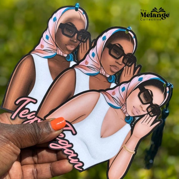 Personalized Black Woman Bookmark: Stylish Reading Accessory