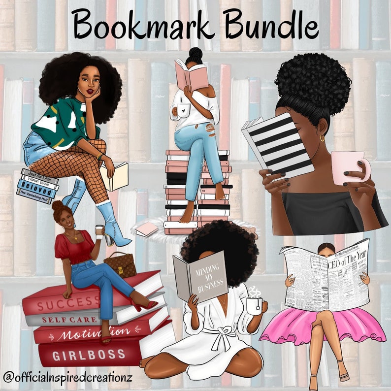 Black Girl Bookmark Bundle Well Read Black Girl Bookish Etsy