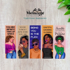 Motivational Bookmarks For Black Women: Well-Read Melanin Gifts