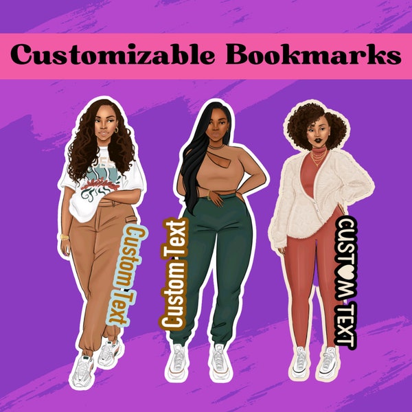 Customizable Bookmark | Well Read Black Girl | Bookish Gifts | Melanin Gifts | Gifts for Her | Black Owned | Educated Black Woman | Bookworm