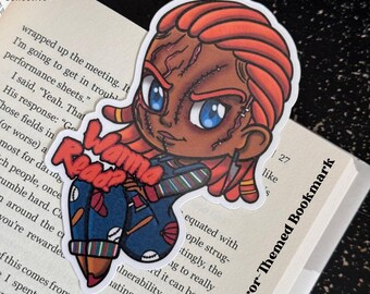 Marque-page sur le thème de Chucky : accessoire de livre d'horreur d'Halloween