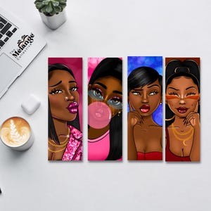 Bookmarks for Black Women|Black Girl Magic|Black Girl Bookmark|Book Accessories|Black Inspired|Stationary|Brown Girls Rock
