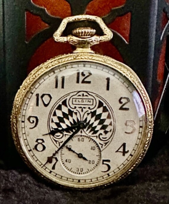 Antique Art Deco Elgin Pocket Watch Stunning Timepiece Design Perfect Great Gatsby Costume Accessory Timeless Conversation Piece Etsy Australia