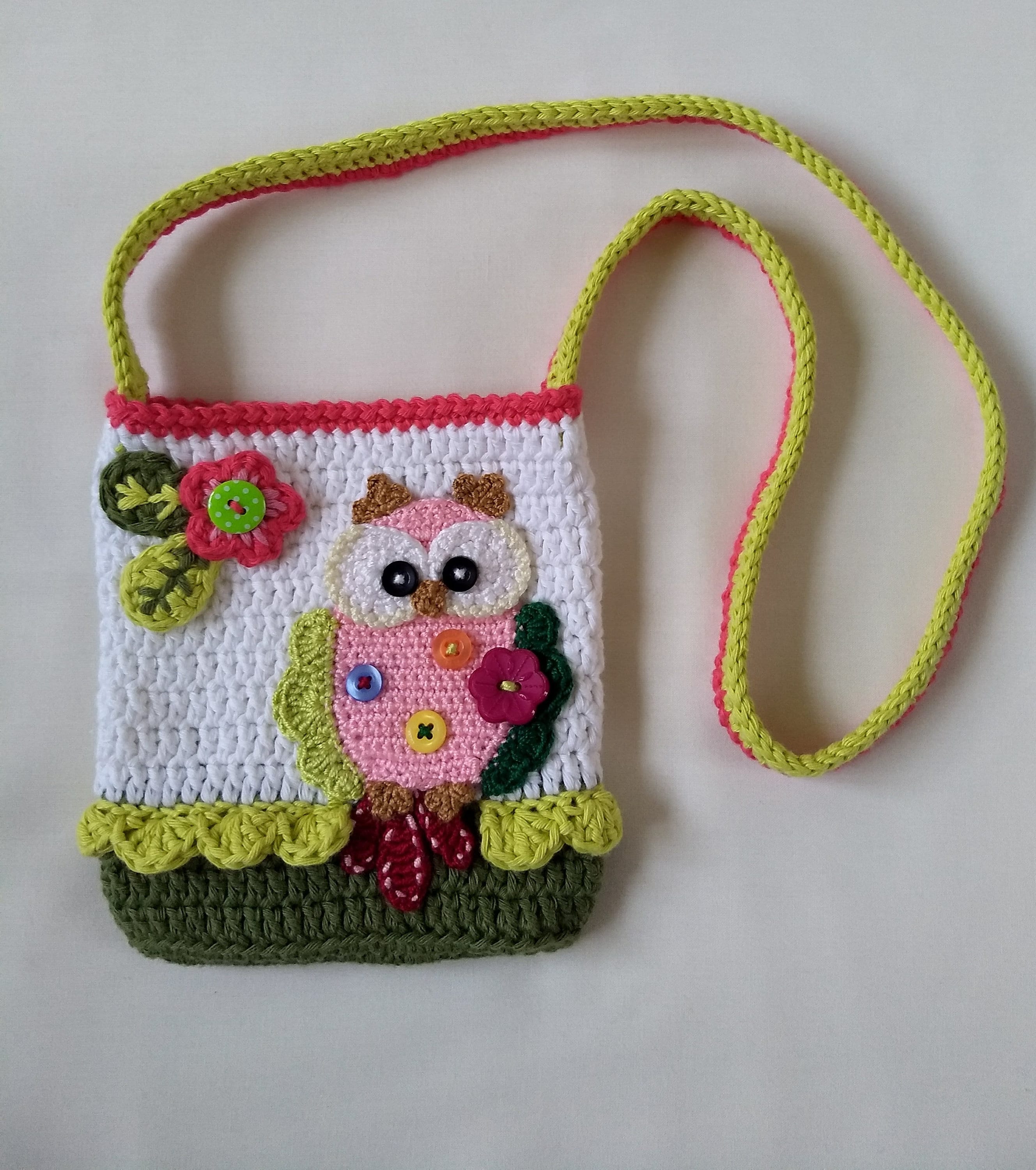 Girl's crossbody bag with owl.