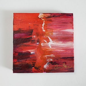 Original Acrylic Mini Painting - 3x3&quot; Stretched Canvas