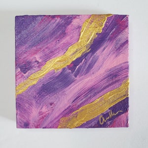 Original Acrylic Mini Painting - 3x3&quot; Stretched Canvas