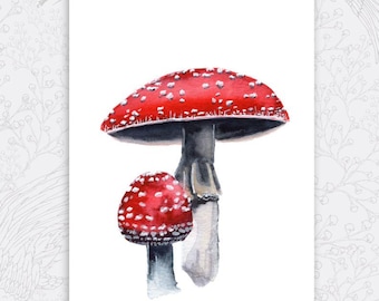 Fly Agaric Mushroom Art Print