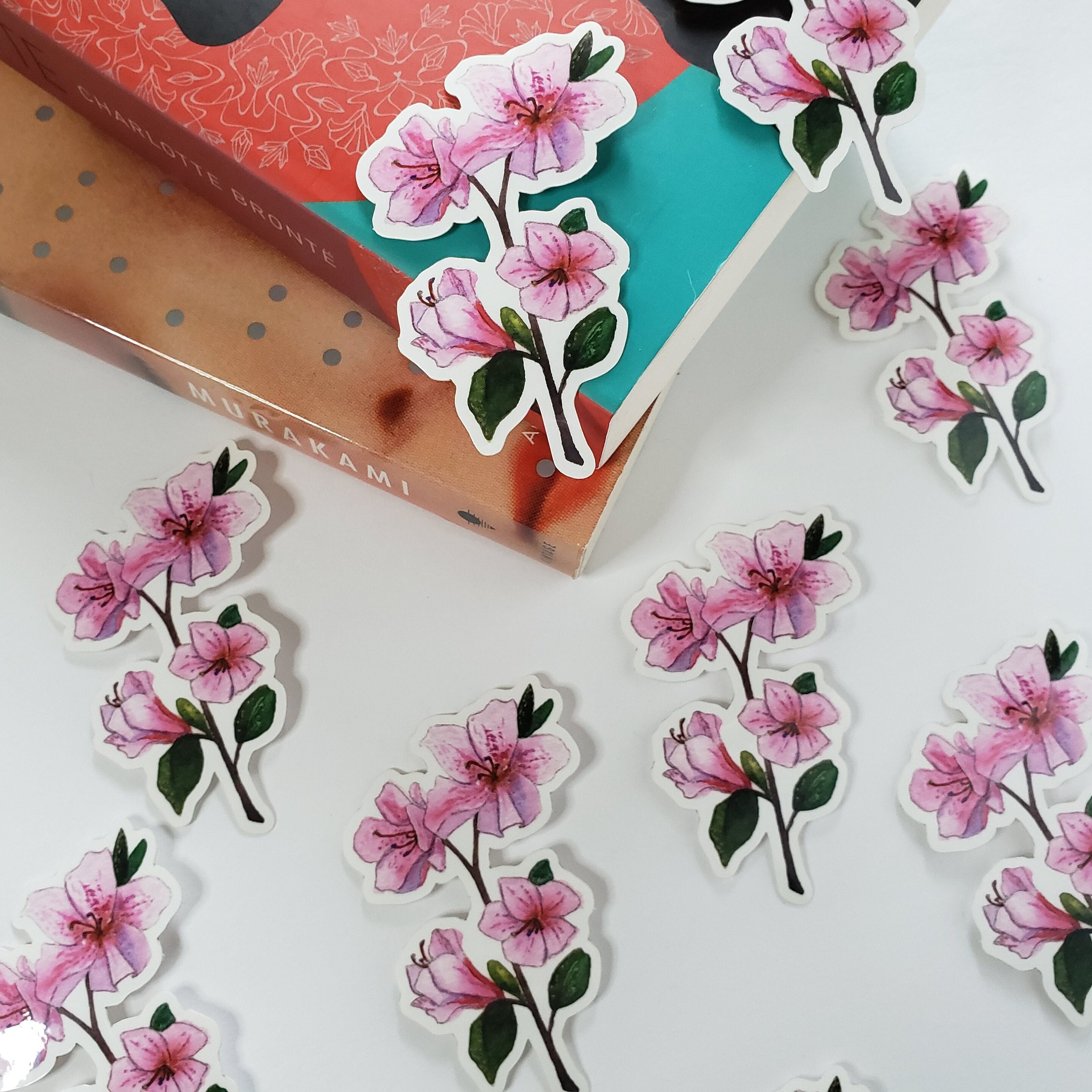 Azalea Sticker Azalea Flower Watercolor Vinyl Sticker 2.7