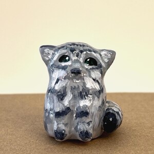 Pallas Cat Figurine | Hand Sculpted and Painted Polymer Clay Figure