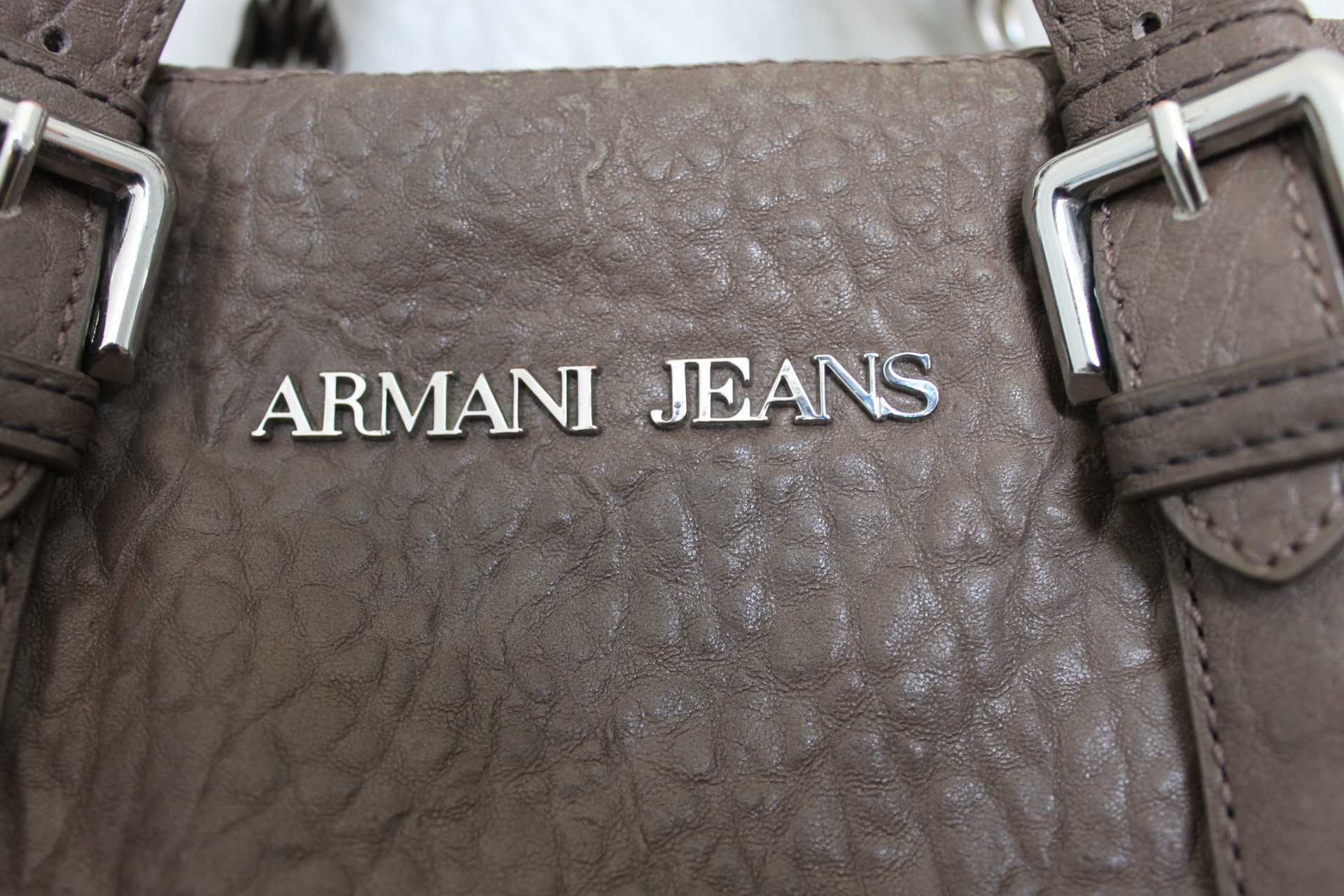 Armani Jeans | Bags | Armani Jeans Logo Faux Leather Tote | Poshmark