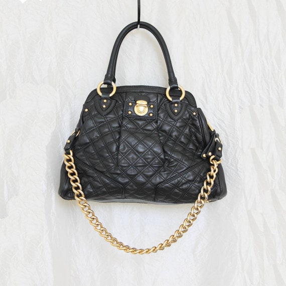 Marc Jacobs New York Crossbody Purse Handbag Black Leather Small Gold  Hardware | eBay