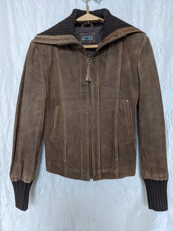 Mexx Jacket Short Suede Suede Leather - Etsy