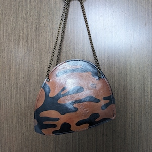 Atelier Viola Vintage handgemachte Tasche Tierledertasche Kleine Geldbörse Ethno-Stil Abendtasche Kettentasche