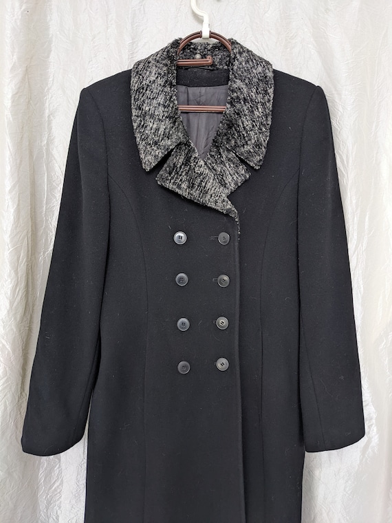 Canda Wool Coat Pure Wool Coat Woolmark Coat Black Coat Middle